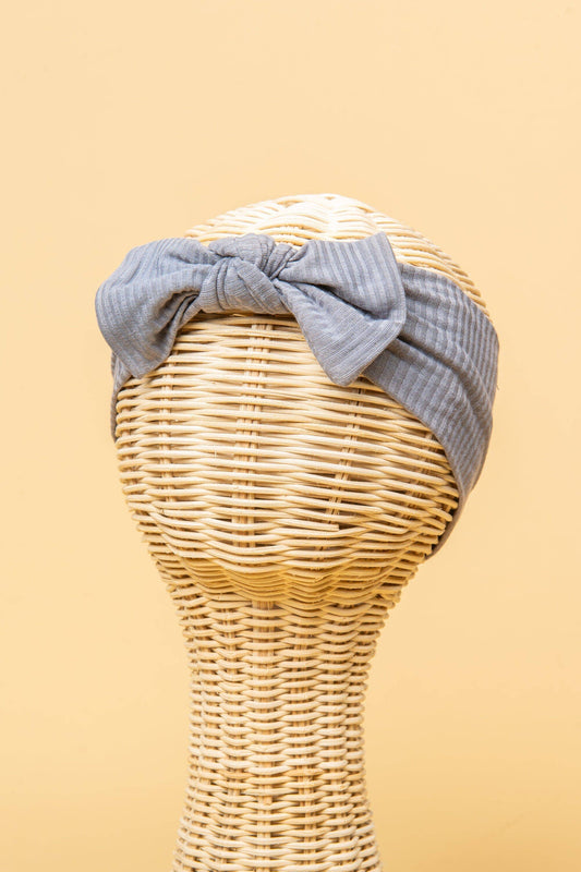 Bamboo Stretch Bow Headband - Blush