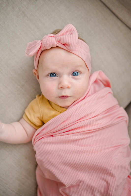Bamboo Stretch Swaddle: Peony
