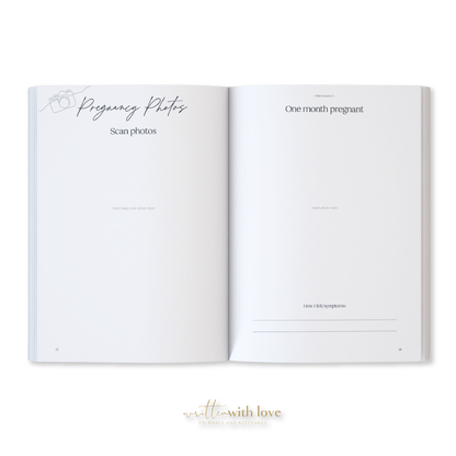Baby Memory Book with Keepsake Box - Oatmeal