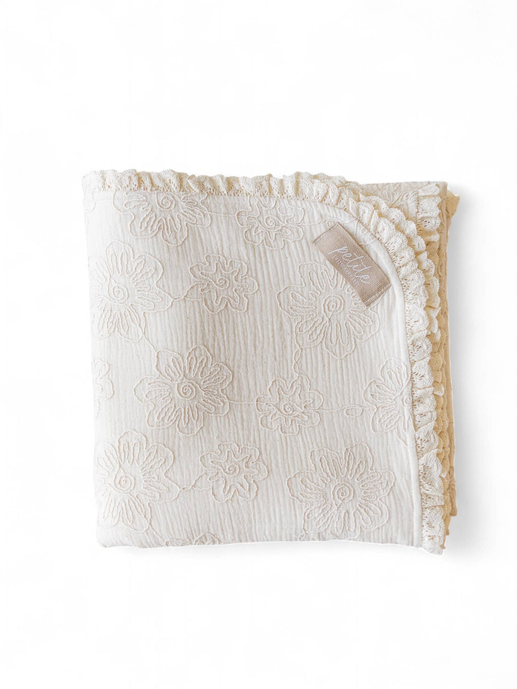 Muslin Blanket / Natural Embroidered: Large