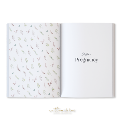 Baby Memory Book with Keepsake Box - Oatmeal