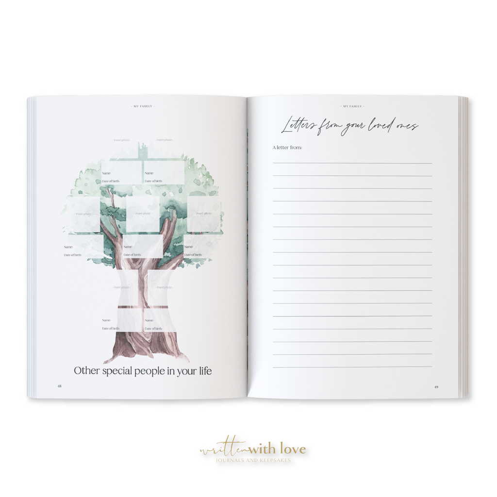 Baby Memory Book with Keepsake Box - Oatmeal