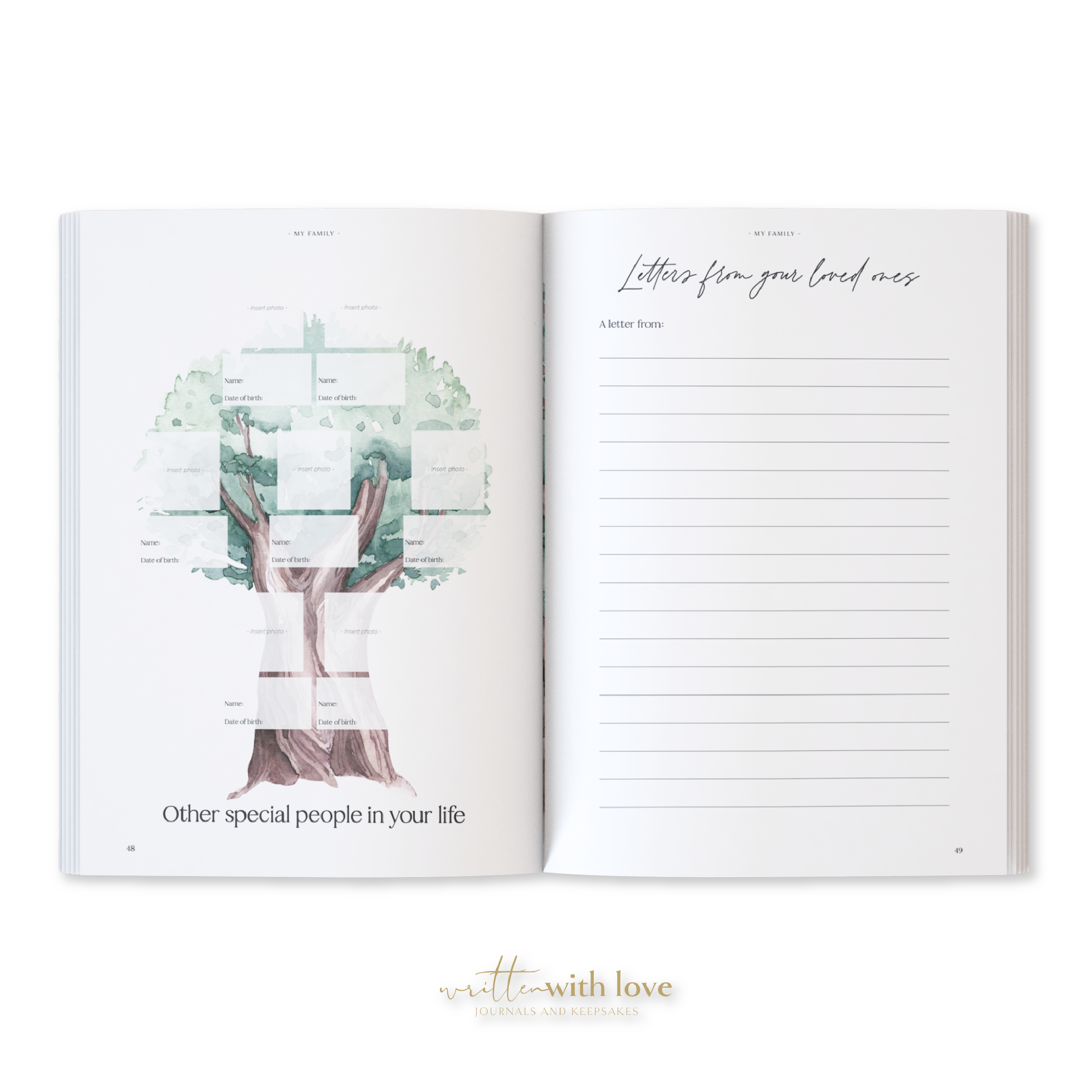 Baby Memory Book with Keepsake Box - Oatmeal