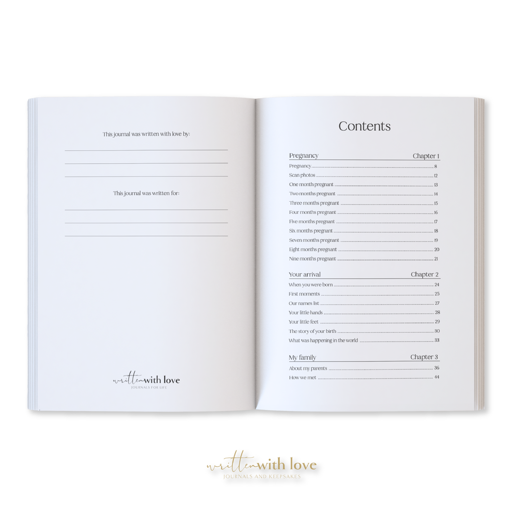 Baby Memory Book with Keepsake Box - Oatmeal