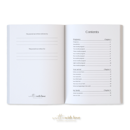 Baby Memory Book with Keepsake Box - Oatmeal