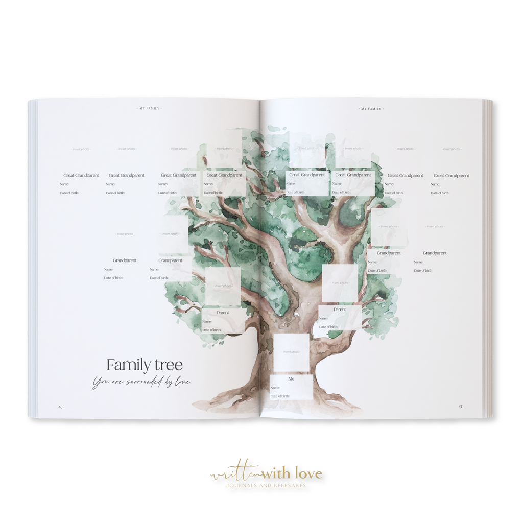 Baby Memory Book with Keepsake Box - Oatmeal