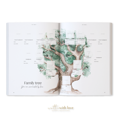 Baby Memory Book with Keepsake Box - Oatmeal