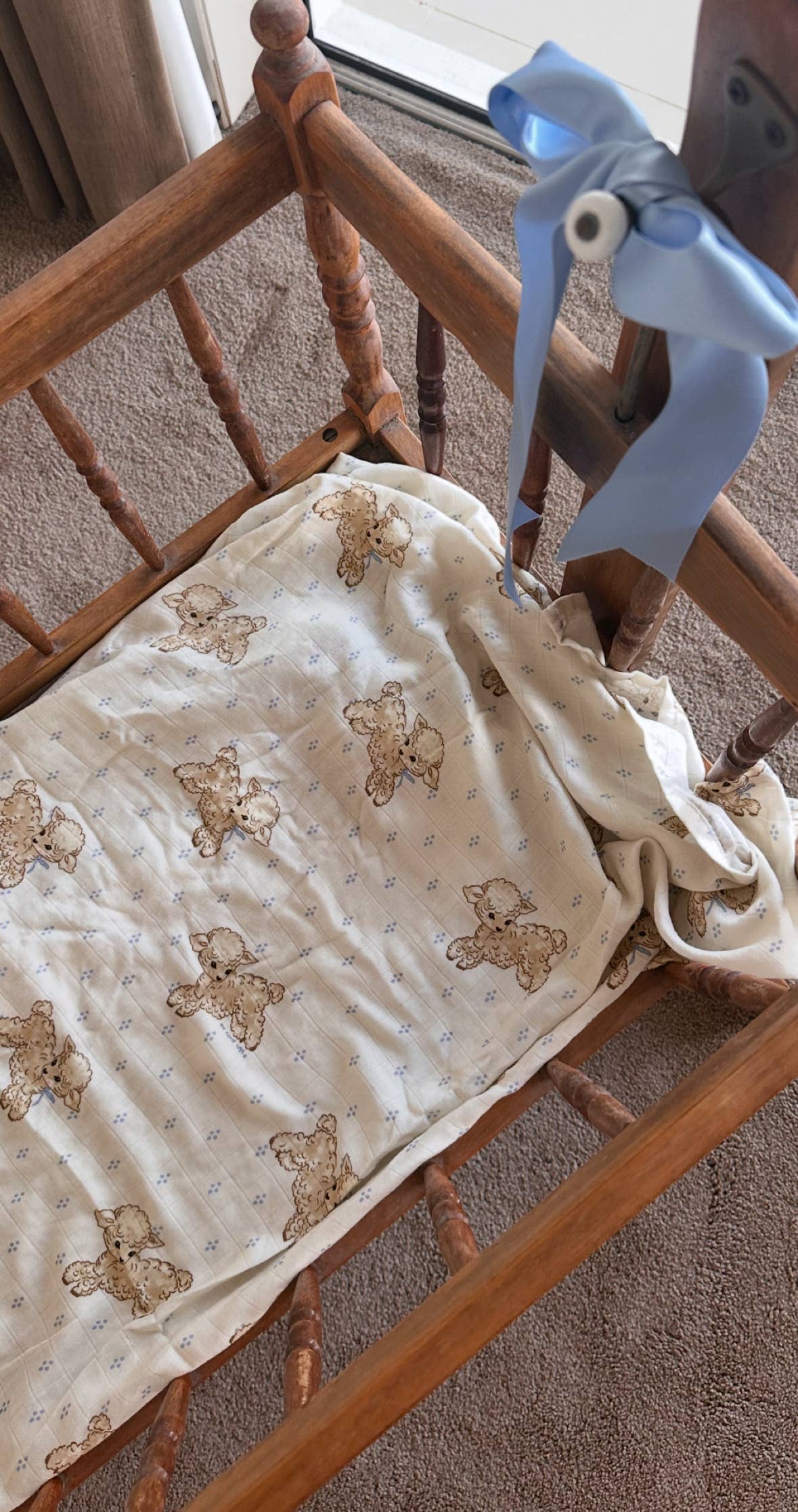 Lullaby Lambs - baby swaddle wrap