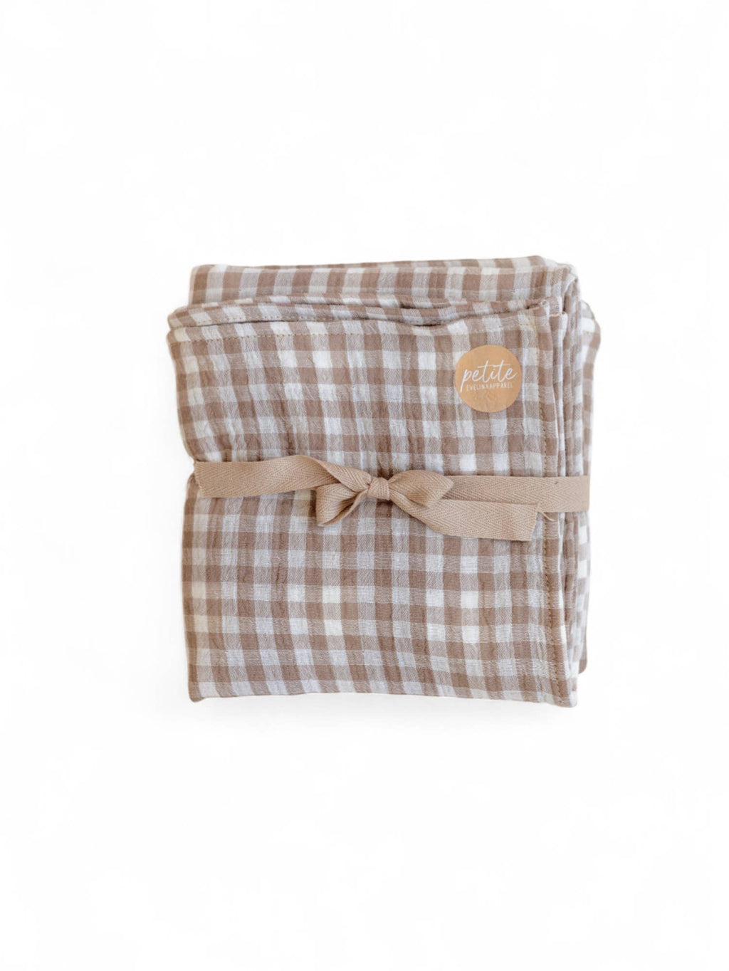 Baby Swaddle / Taupe checkers: Large