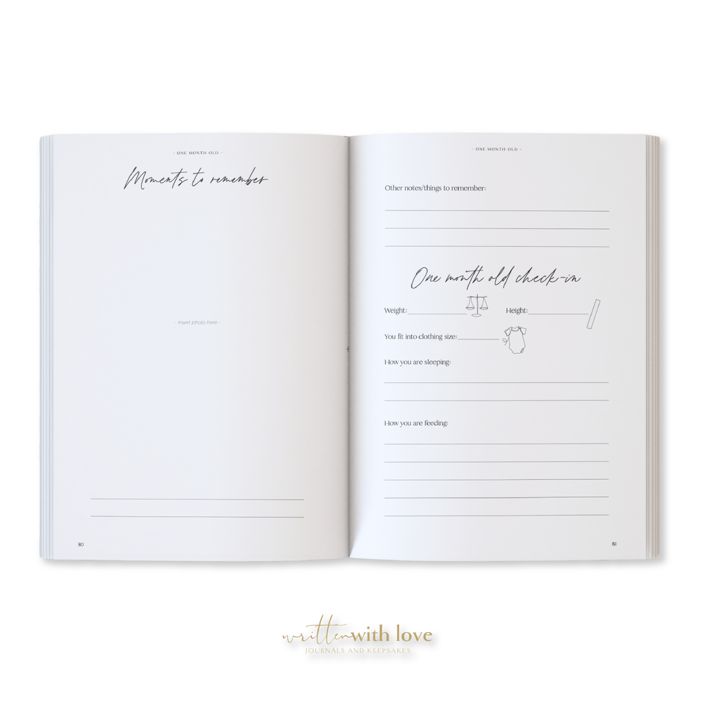 Baby Memory Book with Keepsake Box - Oatmeal