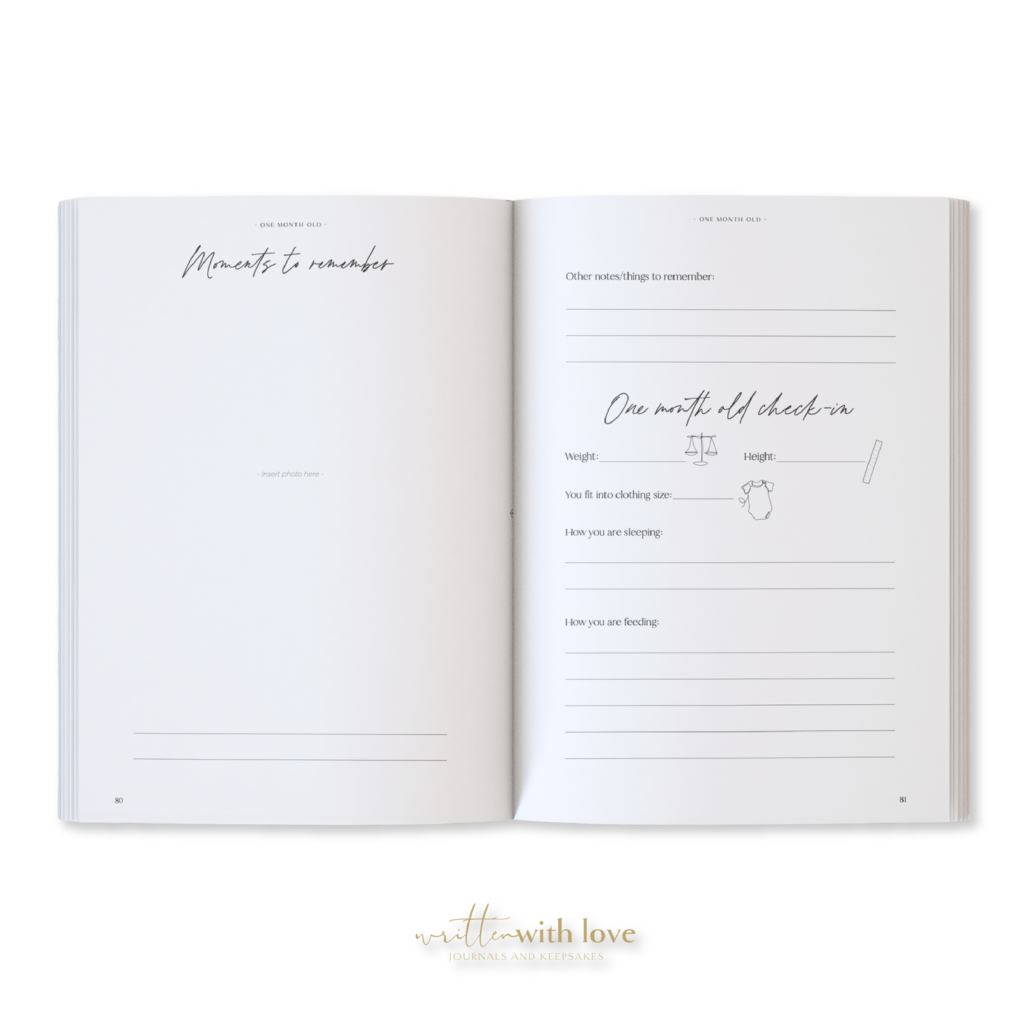 Baby Memory Book with Keepsake Box - Oatmeal