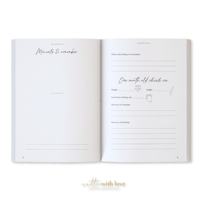 Baby Memory Book with Keepsake Box - Oatmeal