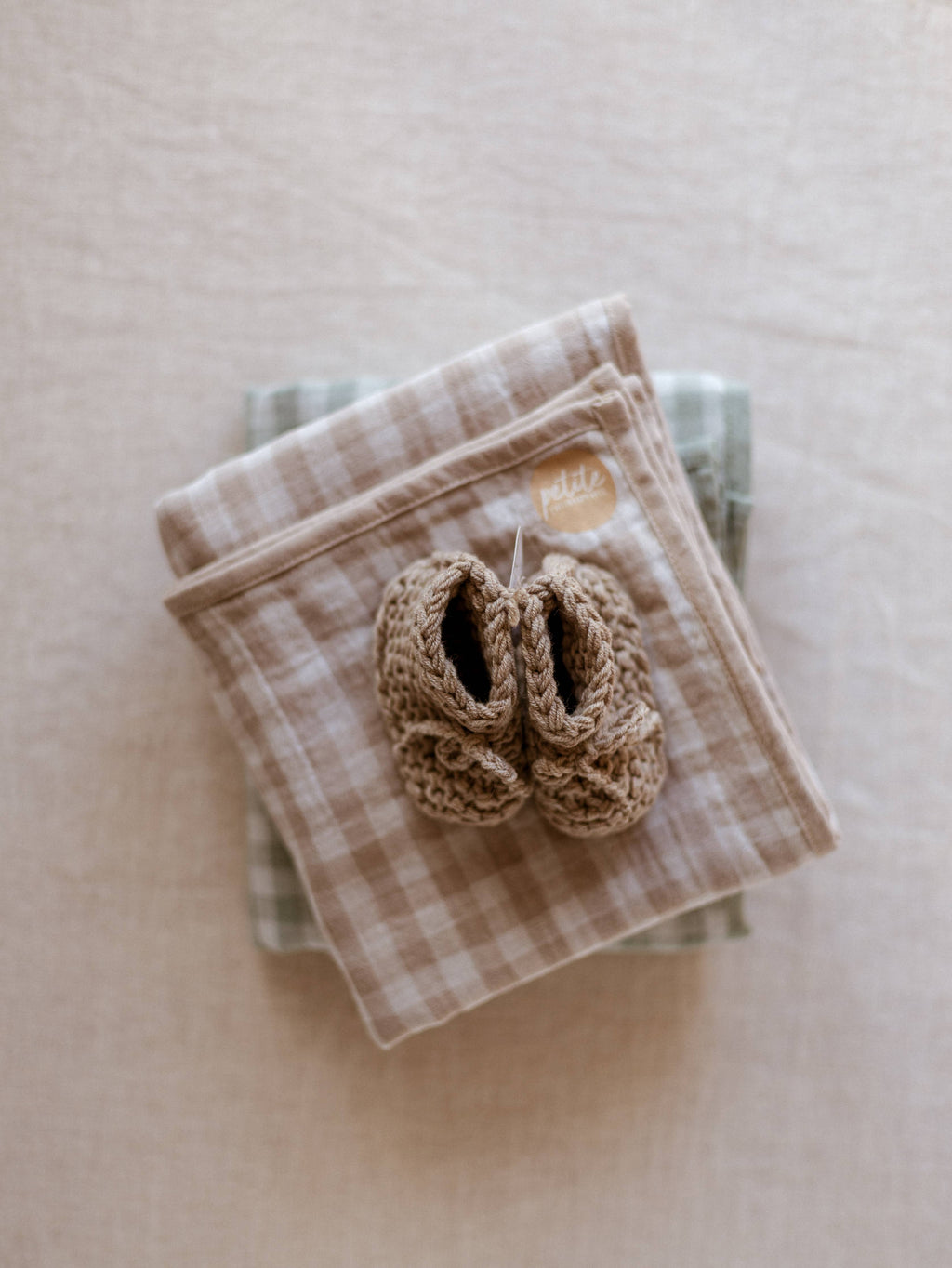 Muslin Swaddle / Sage Checkers: Large