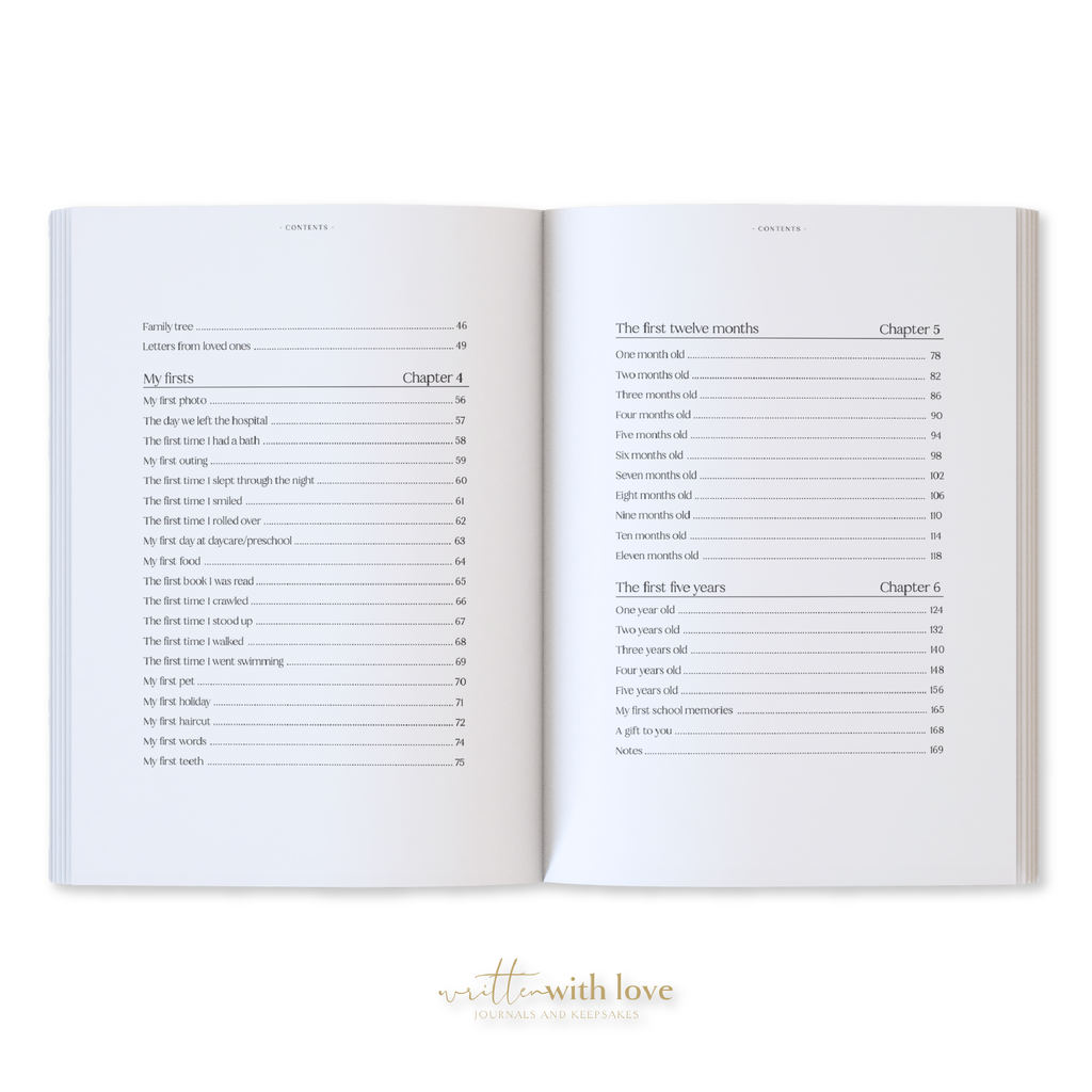 Baby Memory Book with Keepsake Box - Oatmeal