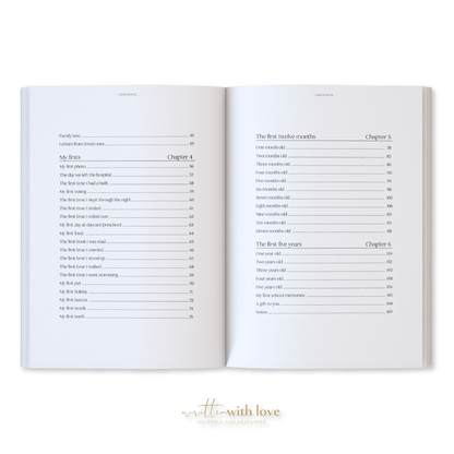 Baby Memory Book with Keepsake Box - Oatmeal