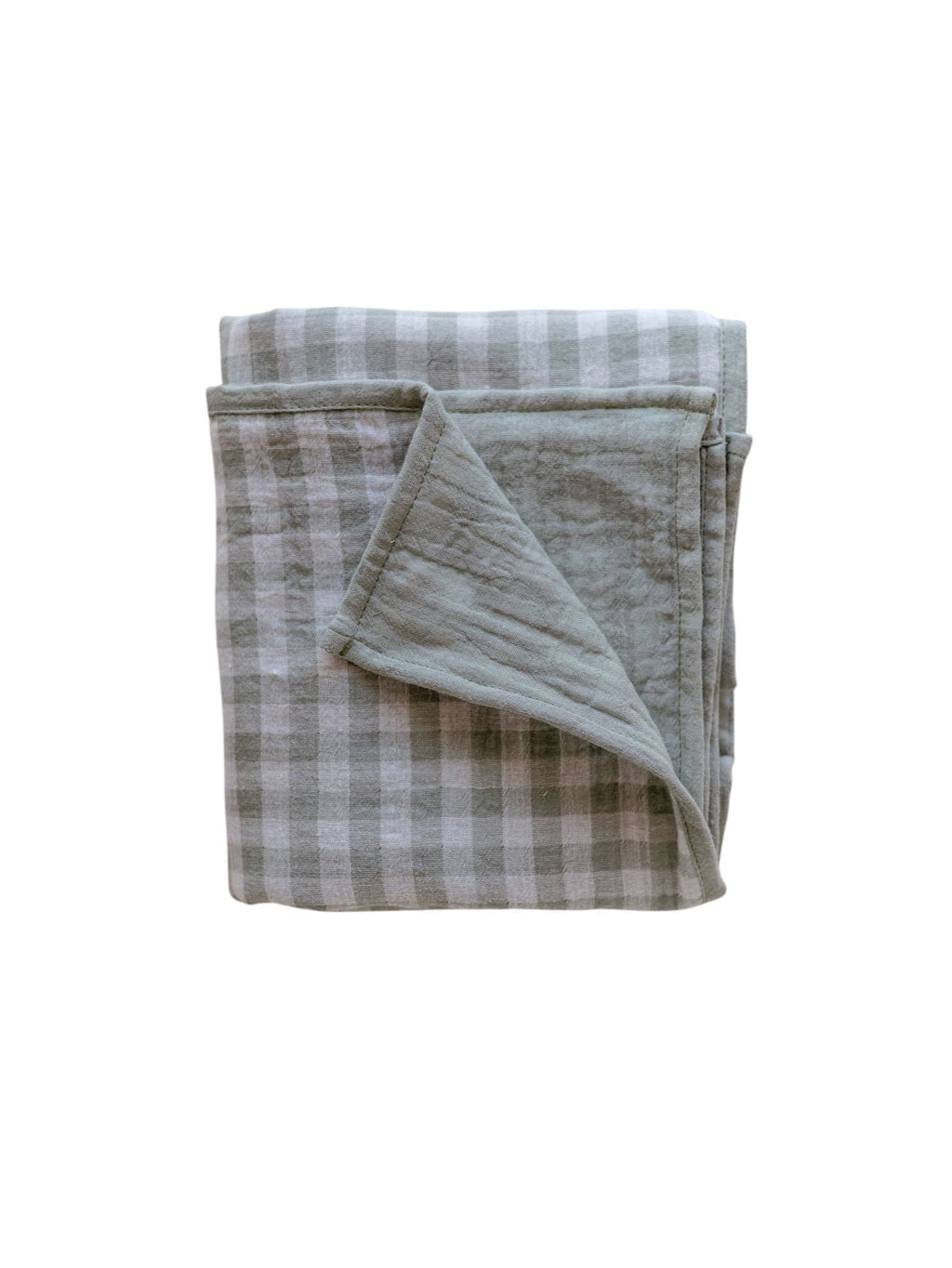 Muslin Swaddle / Sage Checkers: Large