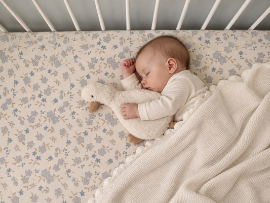 Forget Me Not Floral Cot Sheet