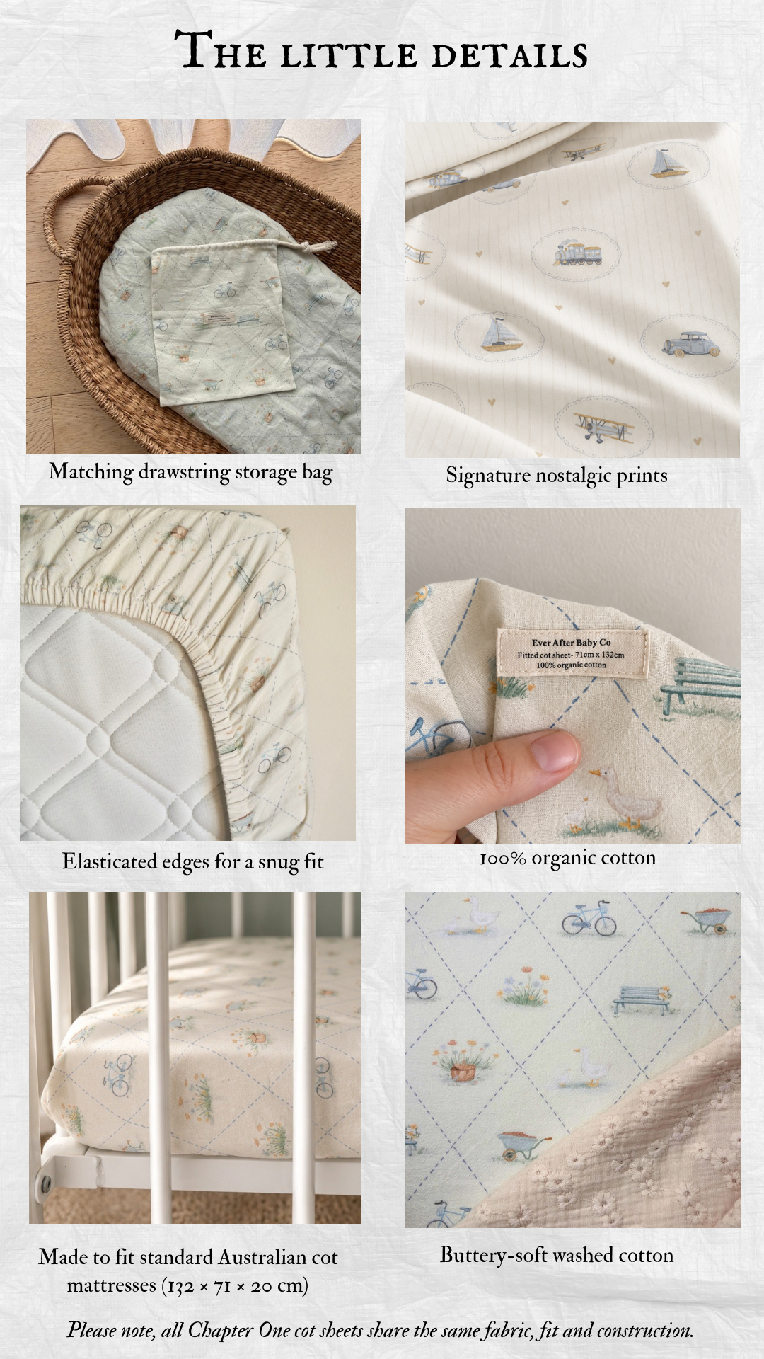 Forget Me Not Cot Sheet