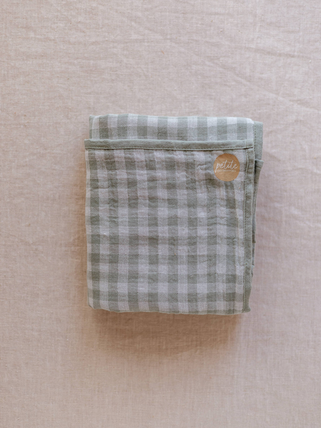 Muslin Swaddle / Sage Checkers: Large