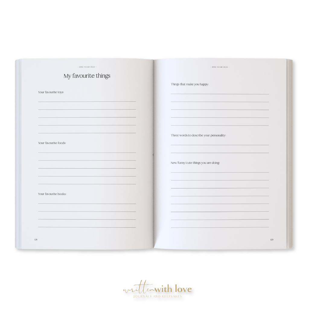 Baby Memory Book with Keepsake Box - Oatmeal