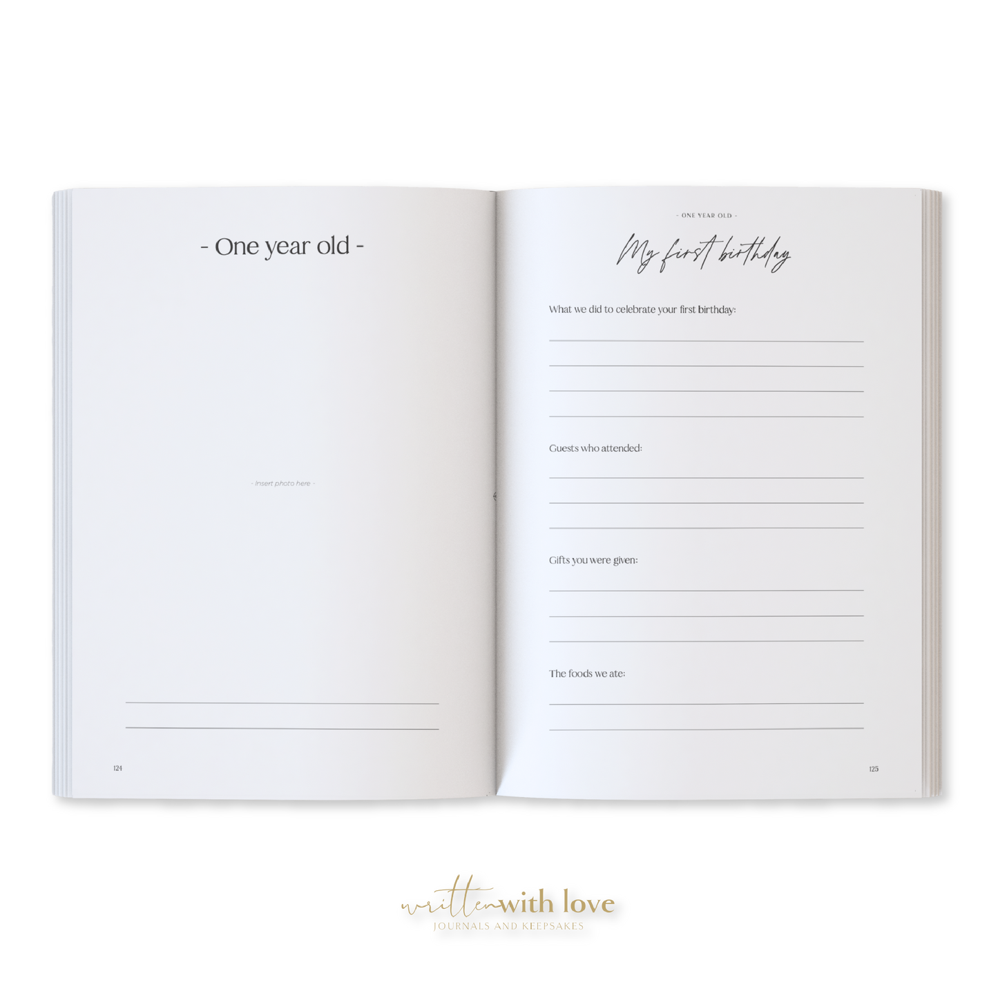 Baby Memory Book with Keepsake Box - Oatmeal
