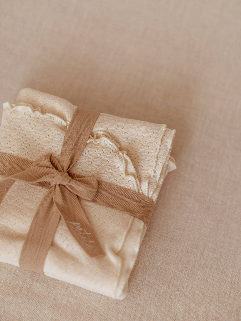 Baby swaddle / Organic Pointoille - Cream: Large