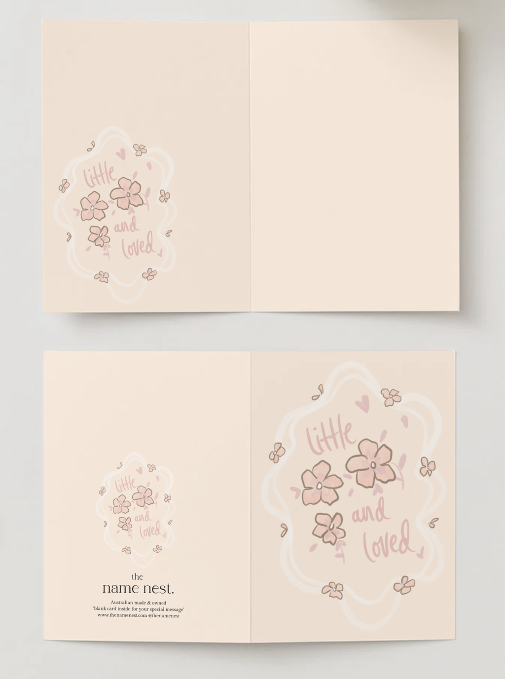 Little and loved pink card