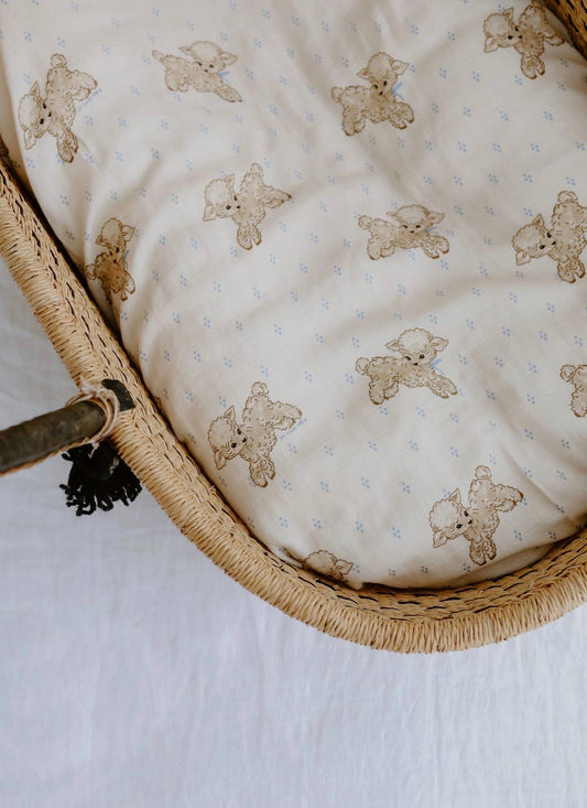 Lullaby Lambs - baby swaddle wrap