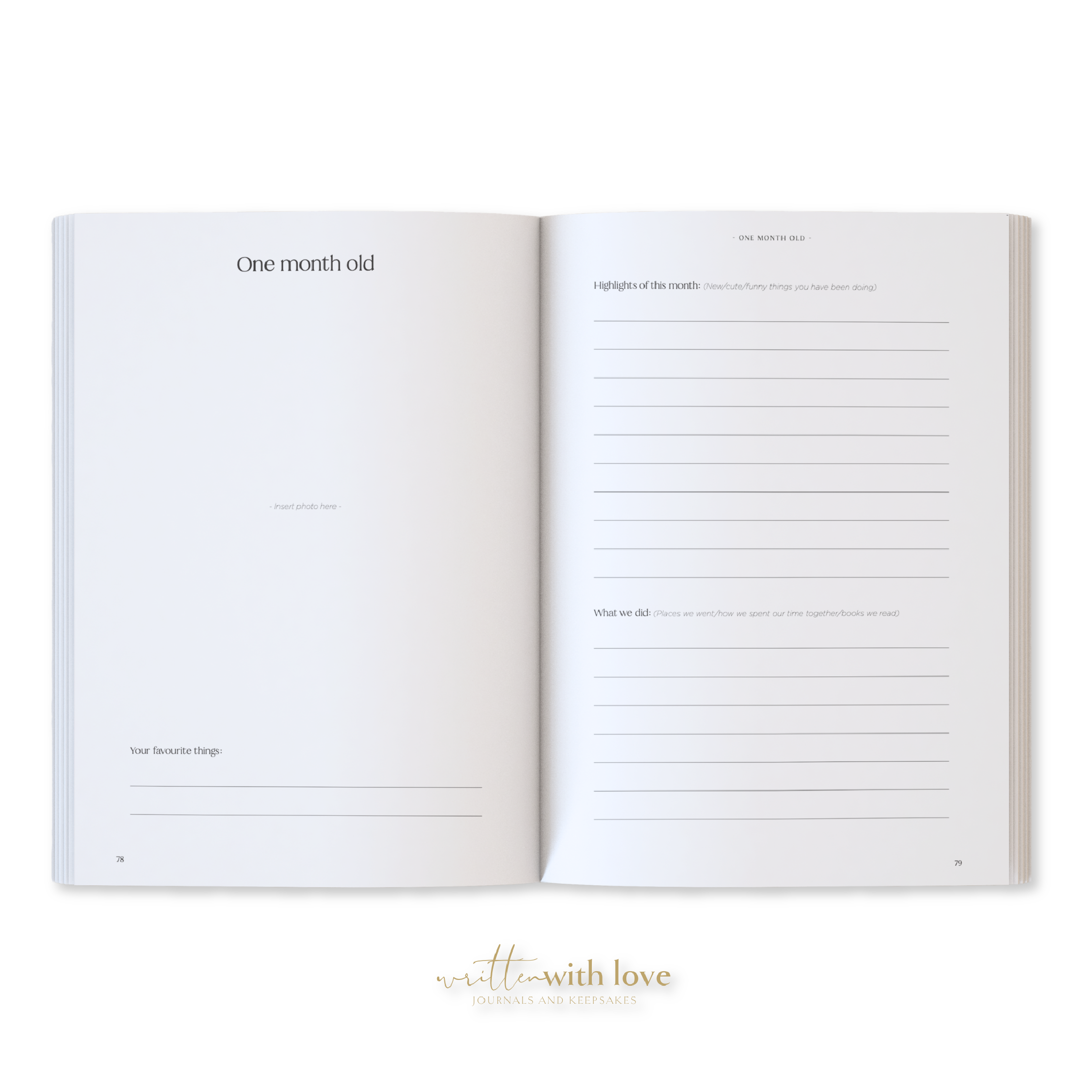 Baby Memory Book with Keepsake Box - Oatmeal